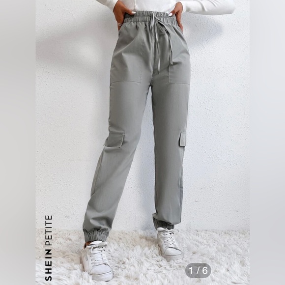 Shein grey long cargos -Size: Petite XS - Picture 1 of 3